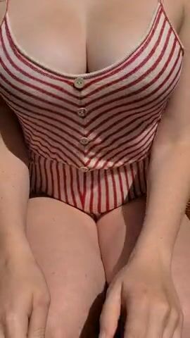 I hope my cute neighbor noticed me and got hard, would you?