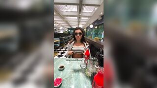 Boob Bounce: I love doing it in restaurants! #2