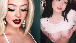 Boob Bounce: do you prefer blond or black hair when I bounce on you #3