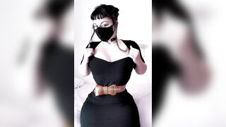 Boob Bounce: Bouncy goth boobs reveal...hope i'll make you horny.. #4