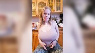 Boob Bounce: They jumped out from under the blouse and bouncing, bouncing #1