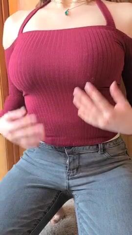 my midterms are done, bouncing my boobs to de-stress