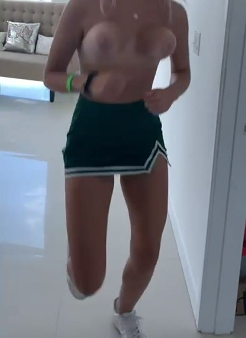 College chick bouncing her giant titties