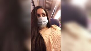 Boob Bounce: I think the whole train was shaking when I tried to get my big girls out! #2