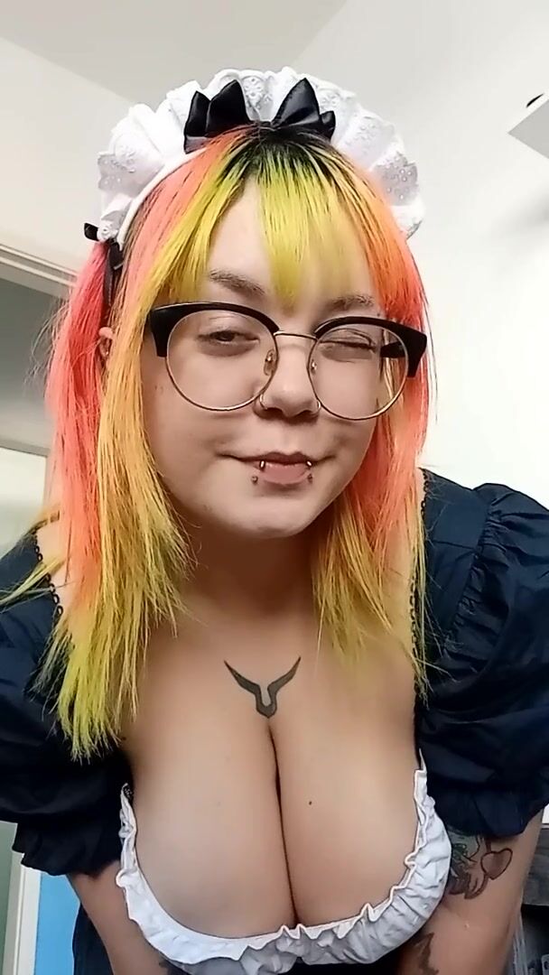 You ordered your personal maid to bounce her titties for you