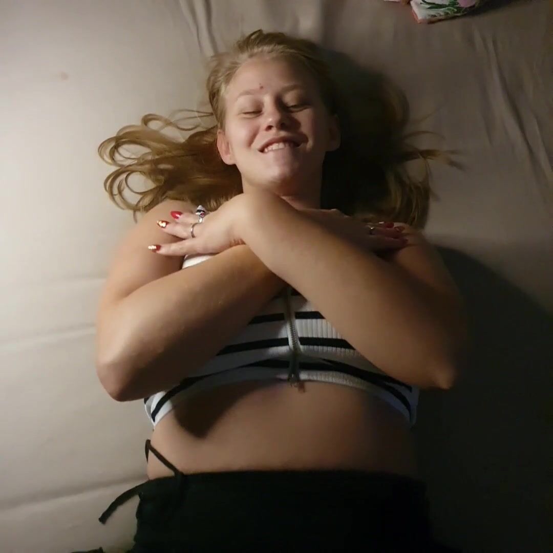 Bouncing in a blouse and bouncing without a blouse. Kisses