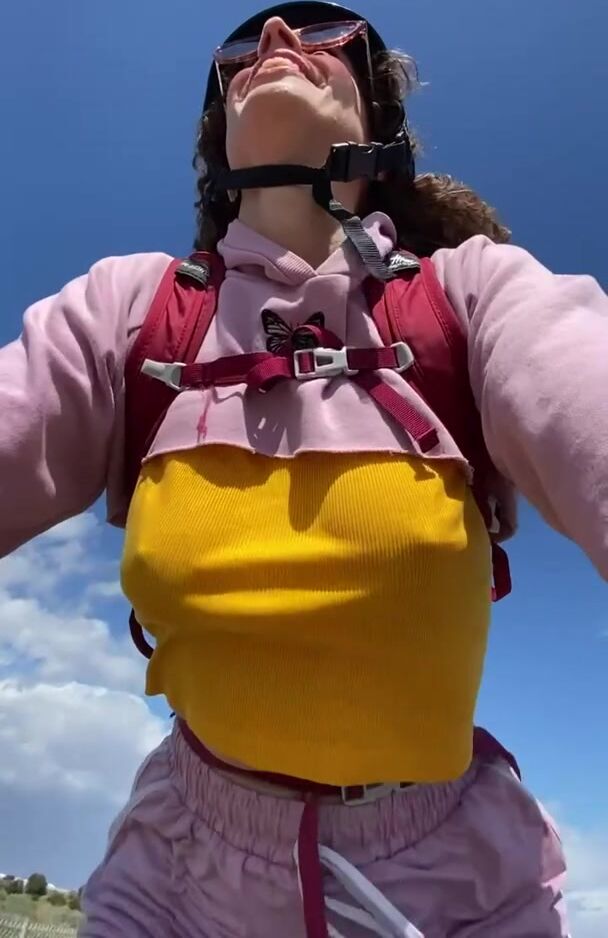 No hands on bars all hands on boobs!  MILF