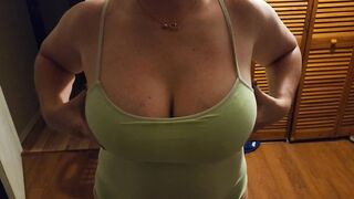 Boob Bounce: Bouncing my big naturals around in my hands #1