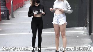 Boob Bounce: Slomo titty drop with a friend on the street! #4