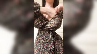 Boob Bounce: Hopefully my natural titties aren’t too big to go braless in my sundress #2