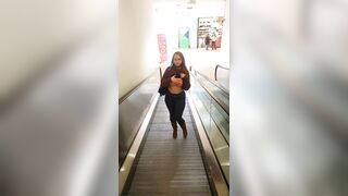 Boob Bounce: Nothing like bouncing tits on an escalator. #2