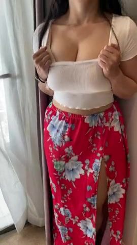 Watching my natural titties bounce is almost hypnotizing