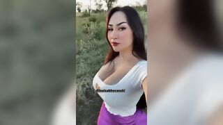 Boob Bounce: Going for a walk #3