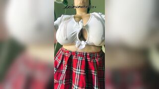 Boob Bounce: I decided to be a good school girl and oil my tits between classes to ensure better bounces! #2