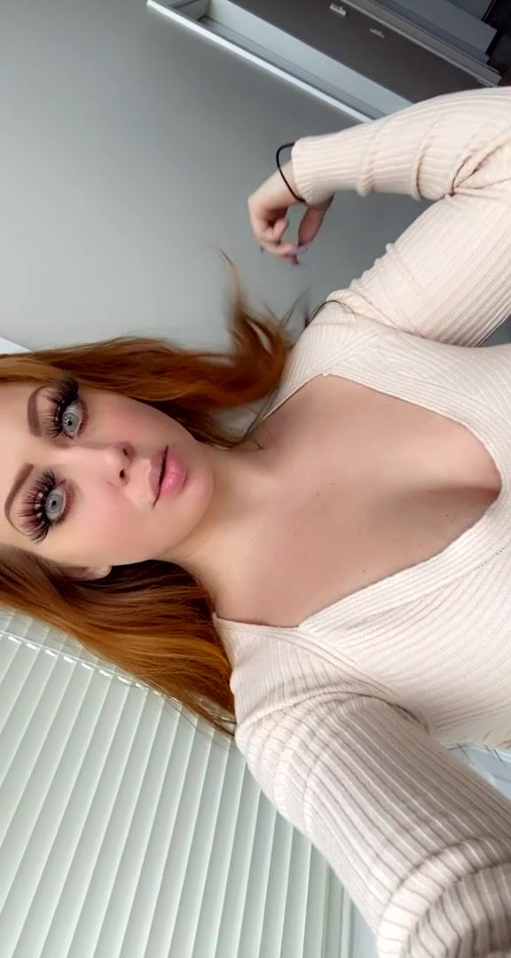 Finally the season for tight sweaters with no bra