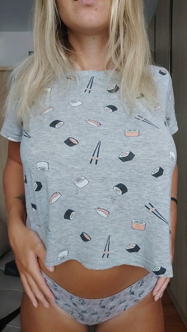 Would you rather feast on all you can eat sushi or these big natural tits?