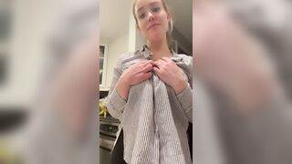 Boob Bounce: Can't cook for sh*t, but am an expert at doing this in the kitchen.... #3