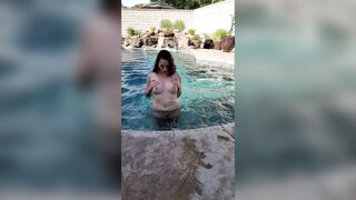 Boob Bounce: Buxom boobies bouncing in the swimming pool #3