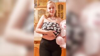 Boob Bounce: Bouncing around with favorite plushies. Do you think they are big enough ? #3