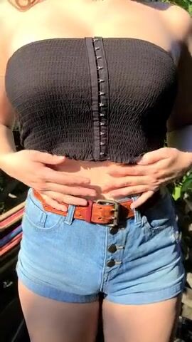 Look how squishy and bouncy my tits are, would you bury your head between them?