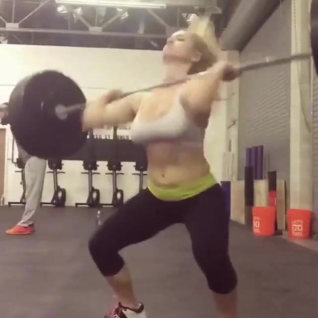 Allison Bishop Olympic power lifting titty bounce compilation