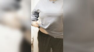 Boob Bounce: How about a titty drop in sweatpants? #1