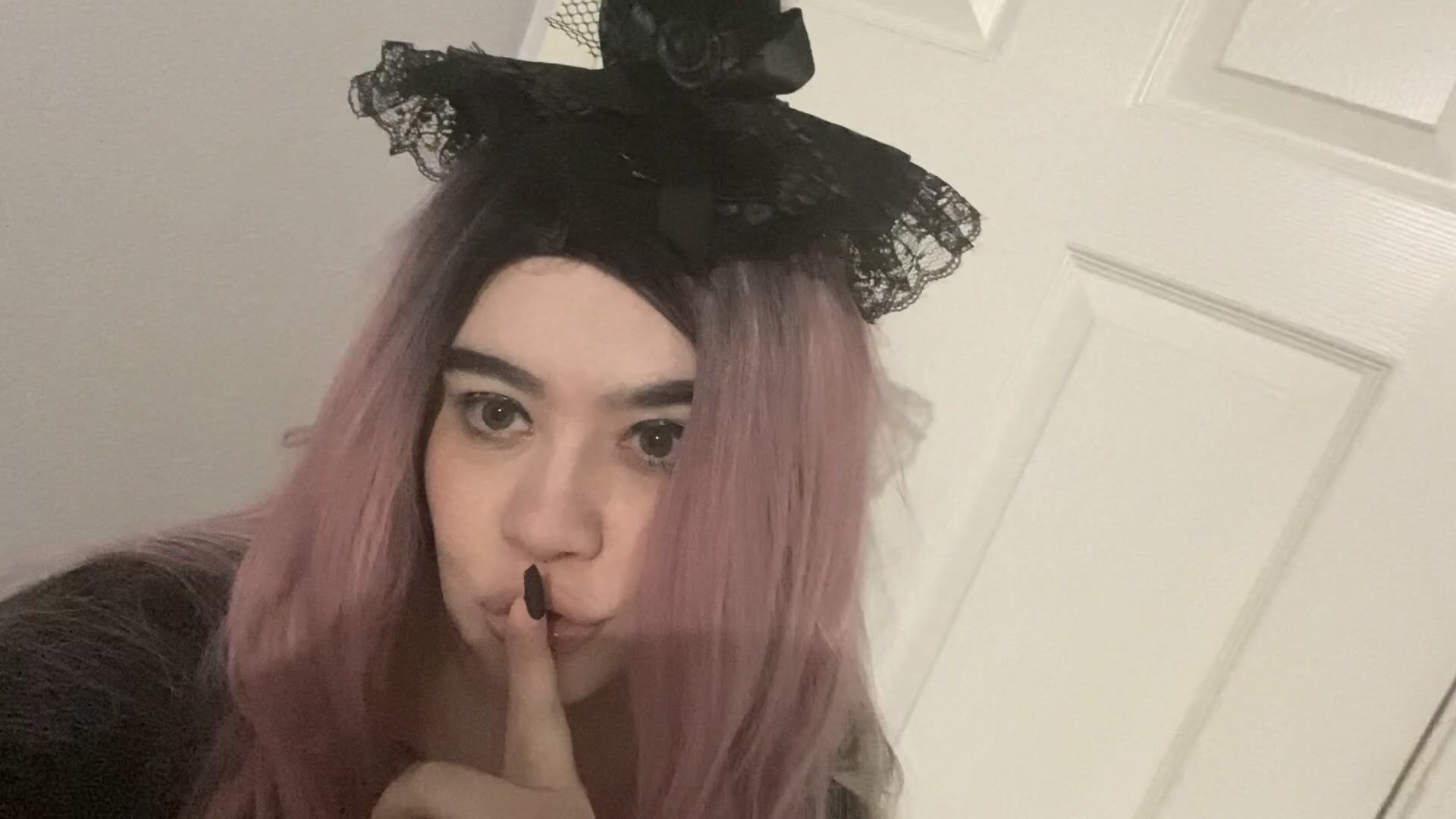 Snuck away at a Halloween party to take my perky little tits out for you!